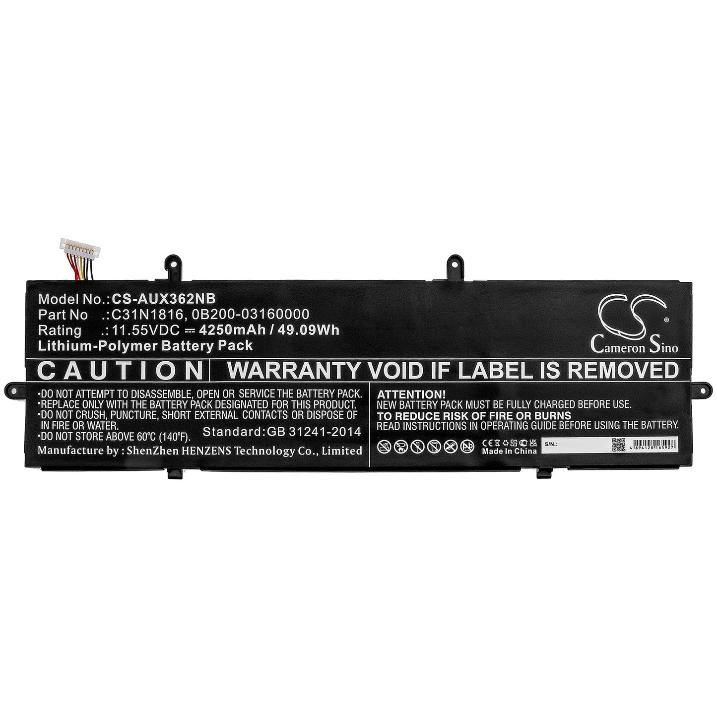 Replacement Battery for Asus Flip UX362 – Notebook, Laptop – 4250mAh / 49.09Wh / 11.55V