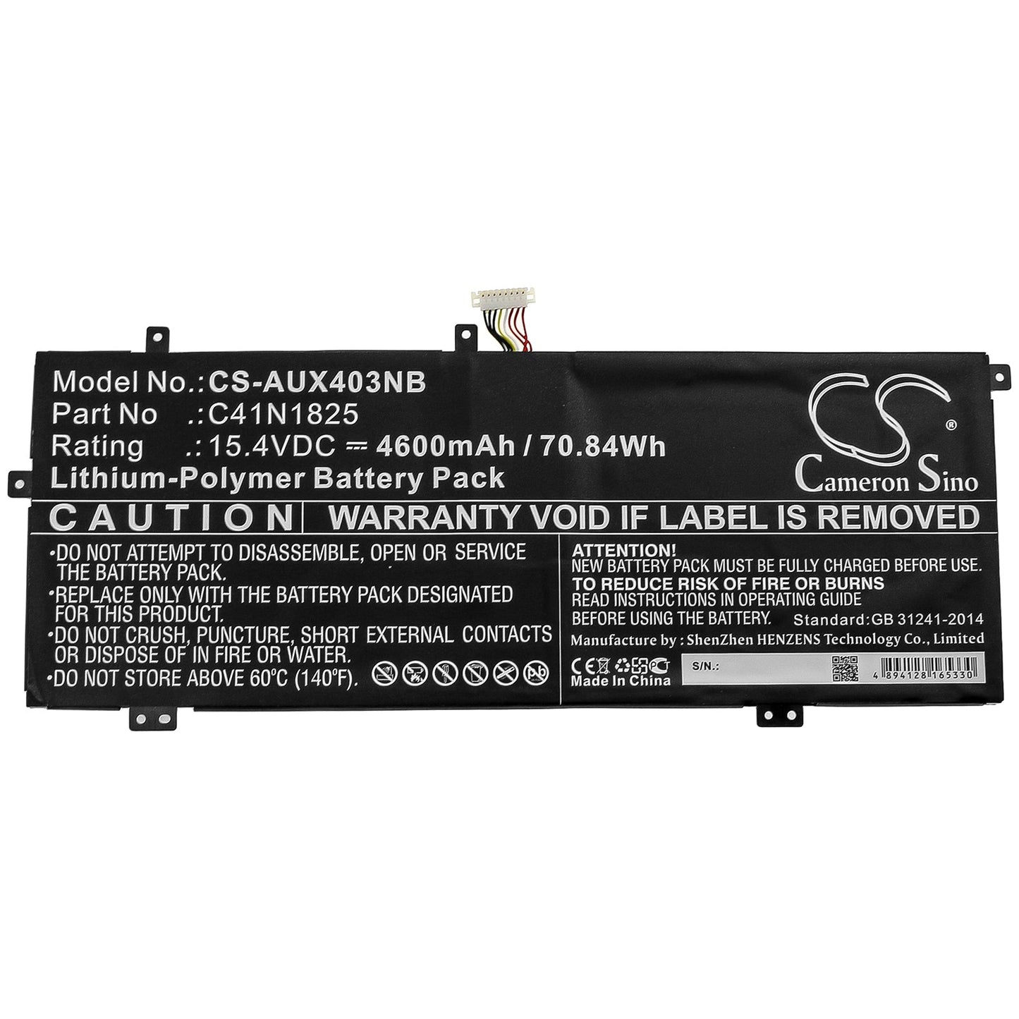 Replacement Battery for Asus ADOL I403FA – Notebook, Laptop – 4600mAh / 70.84Wh / 15.4V