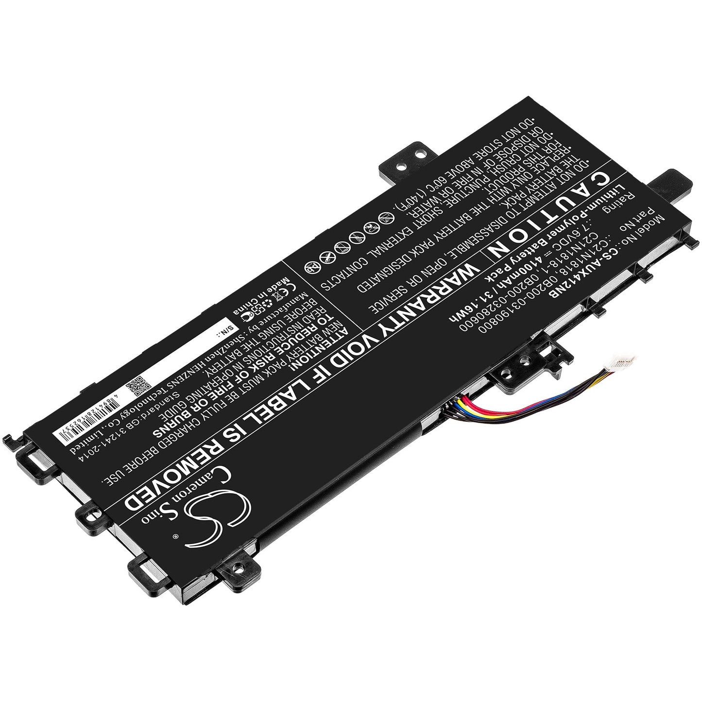 Replacement Battery for Asus A412FA – Notebook, Laptop – 4100mAh / 31.16Wh / 7.6V