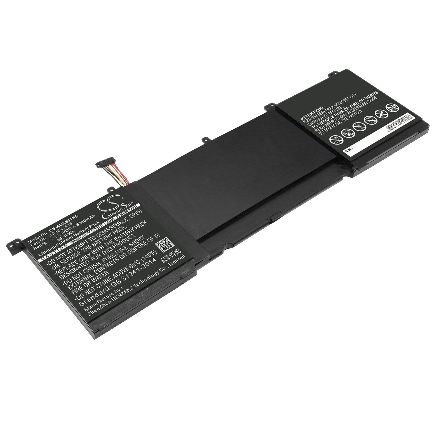 Replacement Battery for Asus G501JW – Notebook, Laptop – 8200mAh / 93.48Wh / 11.4V