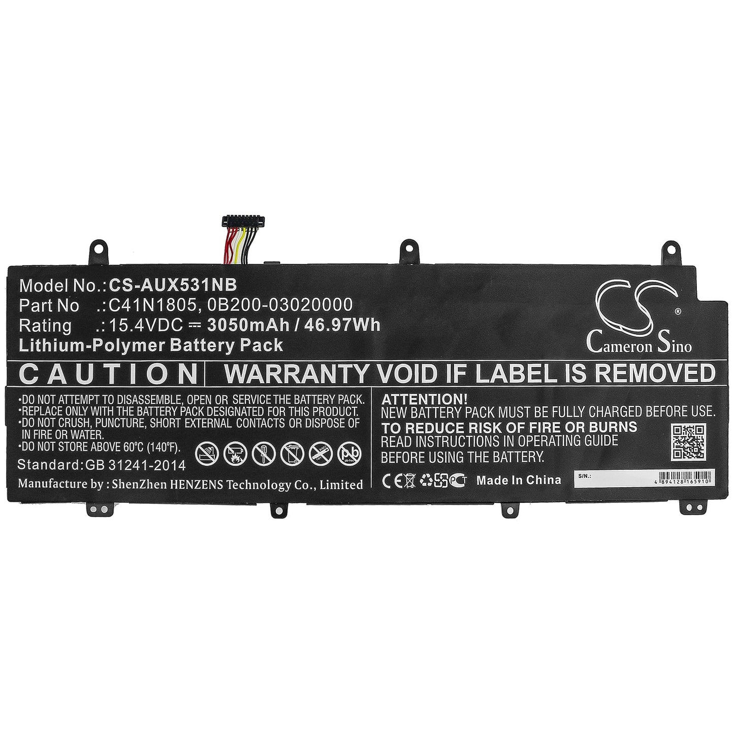 Replacement Battery for Asus GX531 – Notebook, Laptop – 3050mAh / 46.97Wh / 15.4V