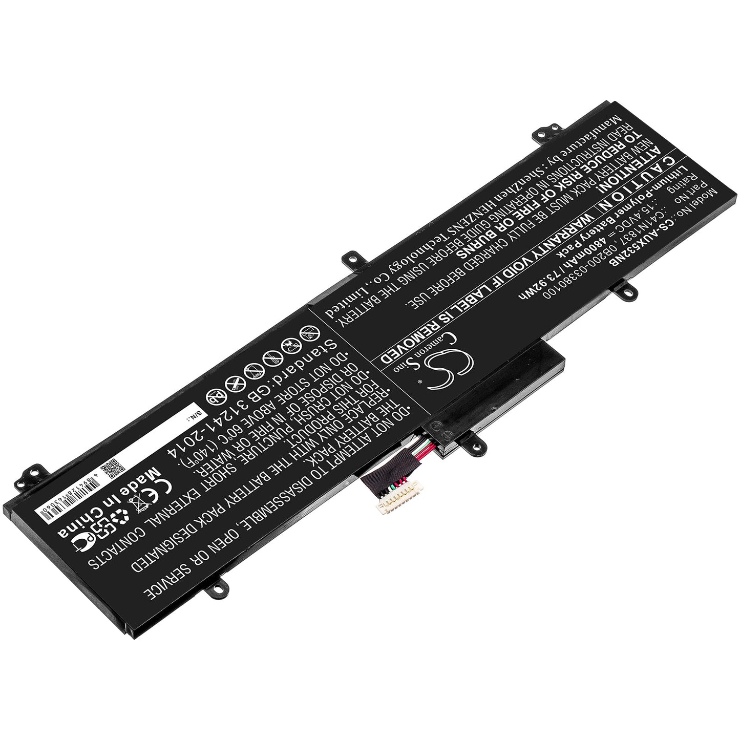 Replacement Battery for Asus GU502DU – Notebook, Laptop – 4800mAh / 73.92Wh / 15.4V