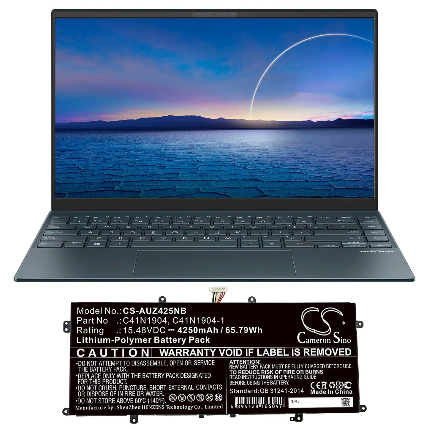 Replacement Battery for Asus Deluxe 14S – Notebook, Laptop – 4250mAh / 65.79Wh / 15.48V