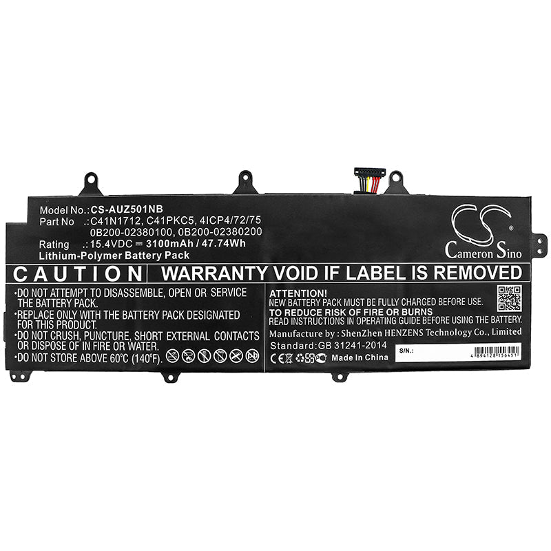 Replacement Battery for Asus GX501 – Notebook, Laptop – 3100mAh / 47.74Wh / 15.4V