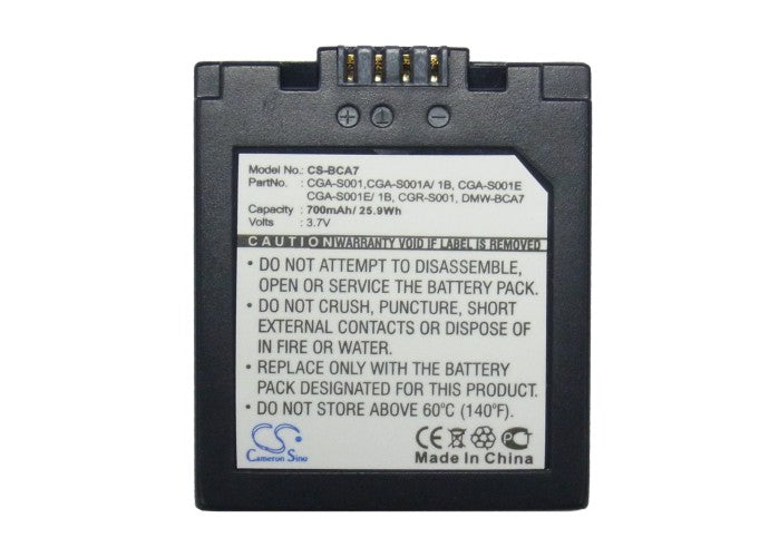 Replacement Battery for Leica D-LUX – Camera – 700mAh / 3.7V