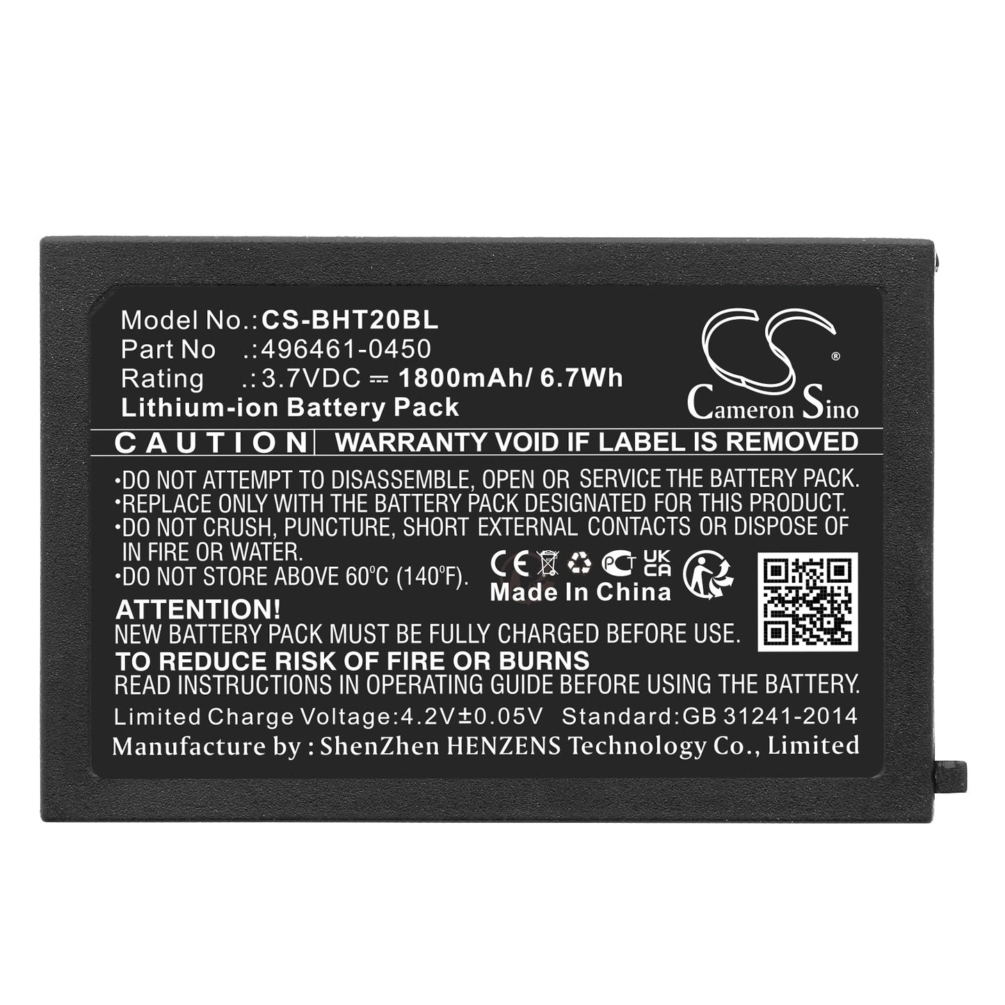 Replacement Battery for Nippon BHT-200 – Barcode Scanner – 1800mAh / 6.66Wh / 3.7V