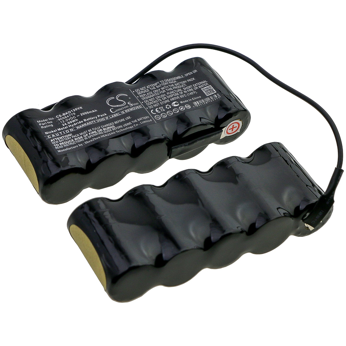 Replacement Battery for Black&Decker Dustbuster Flexi Cyclonic Acti, Flexi PD1080 H2, PD1200 H1, – 2000mAh / 24.00Wh
