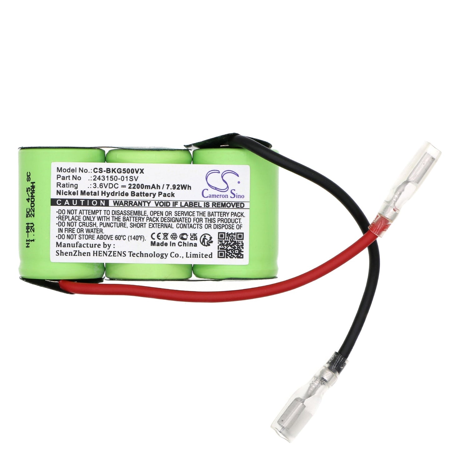 Replacement Battery for Black&Decker GS500 – Vacuum – 2200mAh / 7.92Wh / 3.6V