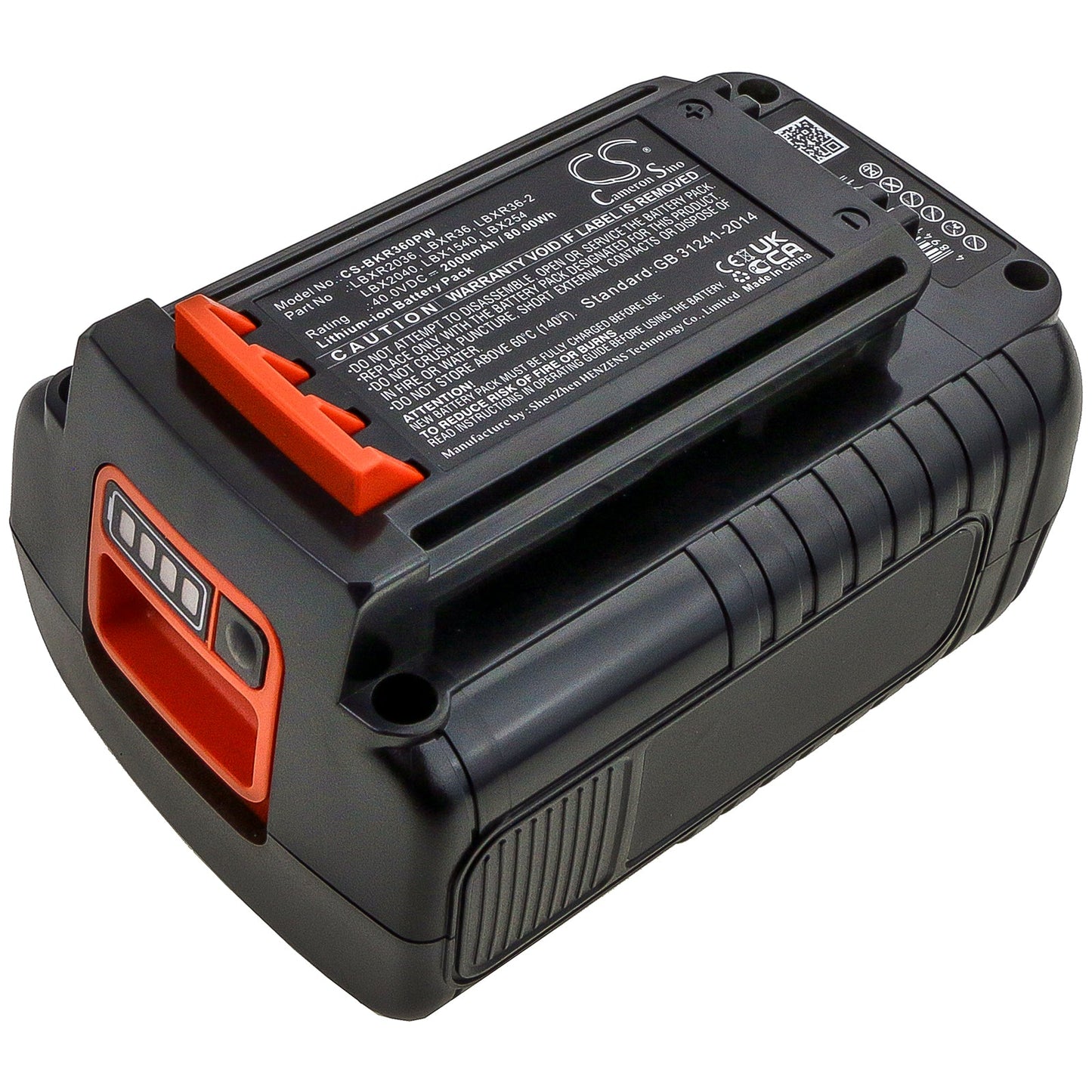 Replacement Battery for Black & Decker 40V MAX 12 in Cordless Chainsa – Power Tools – 2000mAh / 80.00Wh / 40.0V