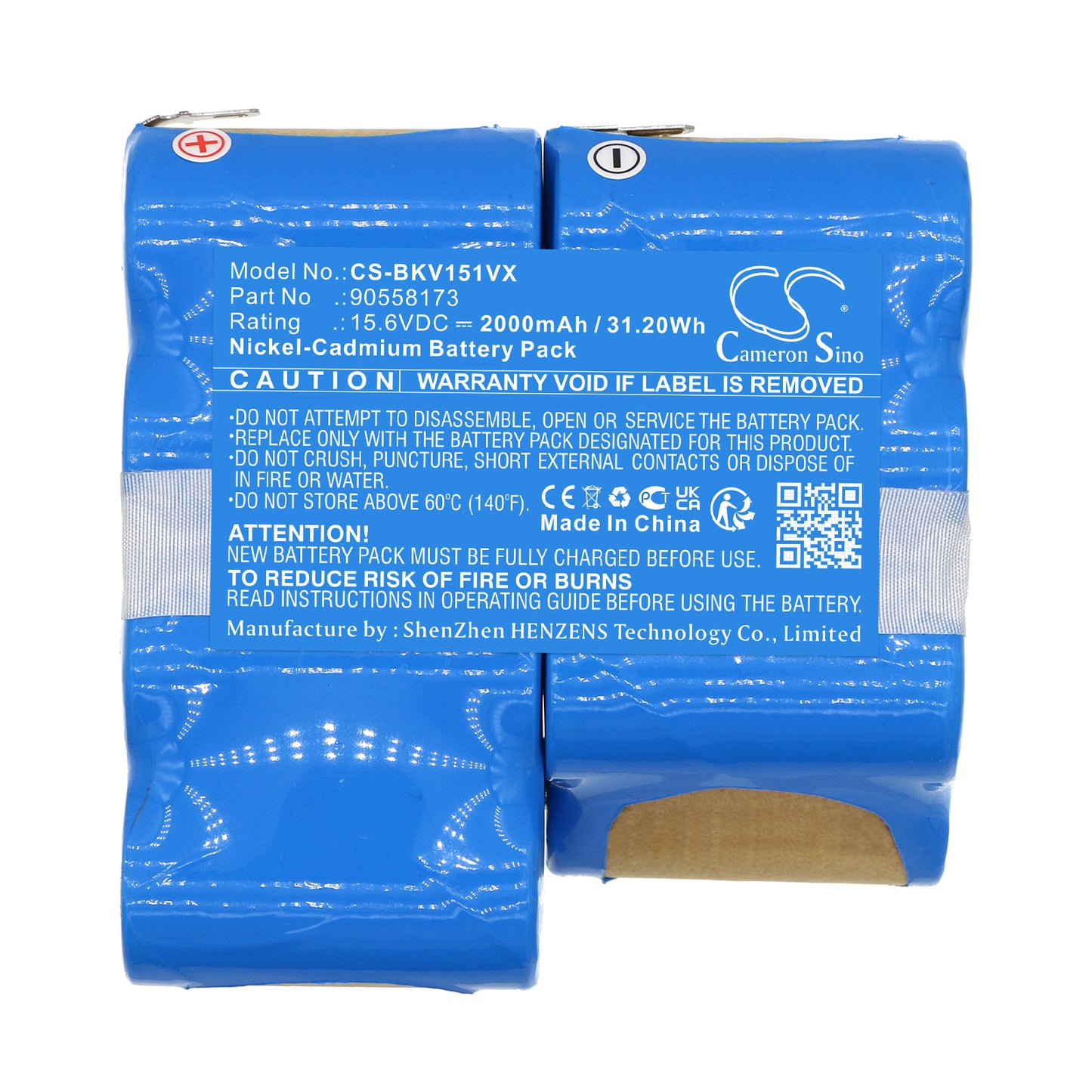 Replacement Battery for Black&Decker 15.6V DustBuster, CHV1510 – 2000mAh / 31.2Wh
