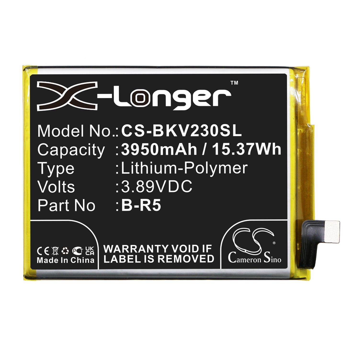 Replacement Battery for VIVO  S10e – Mobile, SmartPhone – 3950mAh / 15.37Wh / 3.89V
