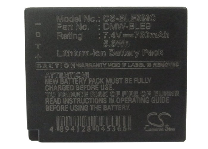 Replacement Battery for Panasonic Lumix DMC-GF6X – Camera – 750mAh / 5.6Wh / 7.4V