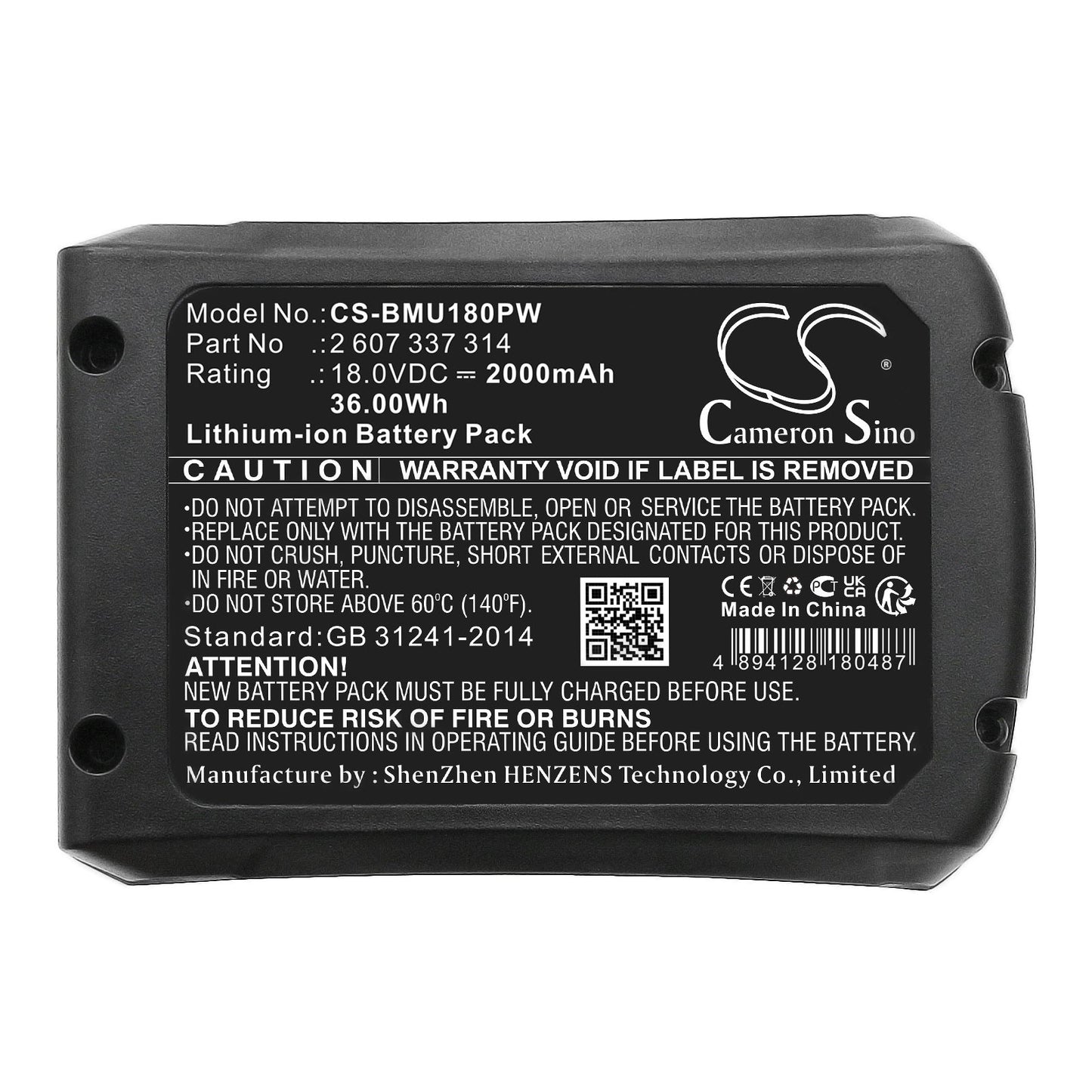 Replacement Battery for Bosch AdvancedCut 18 – Gardening Tools – 2000mAh / 36.00Wh / 18.0V