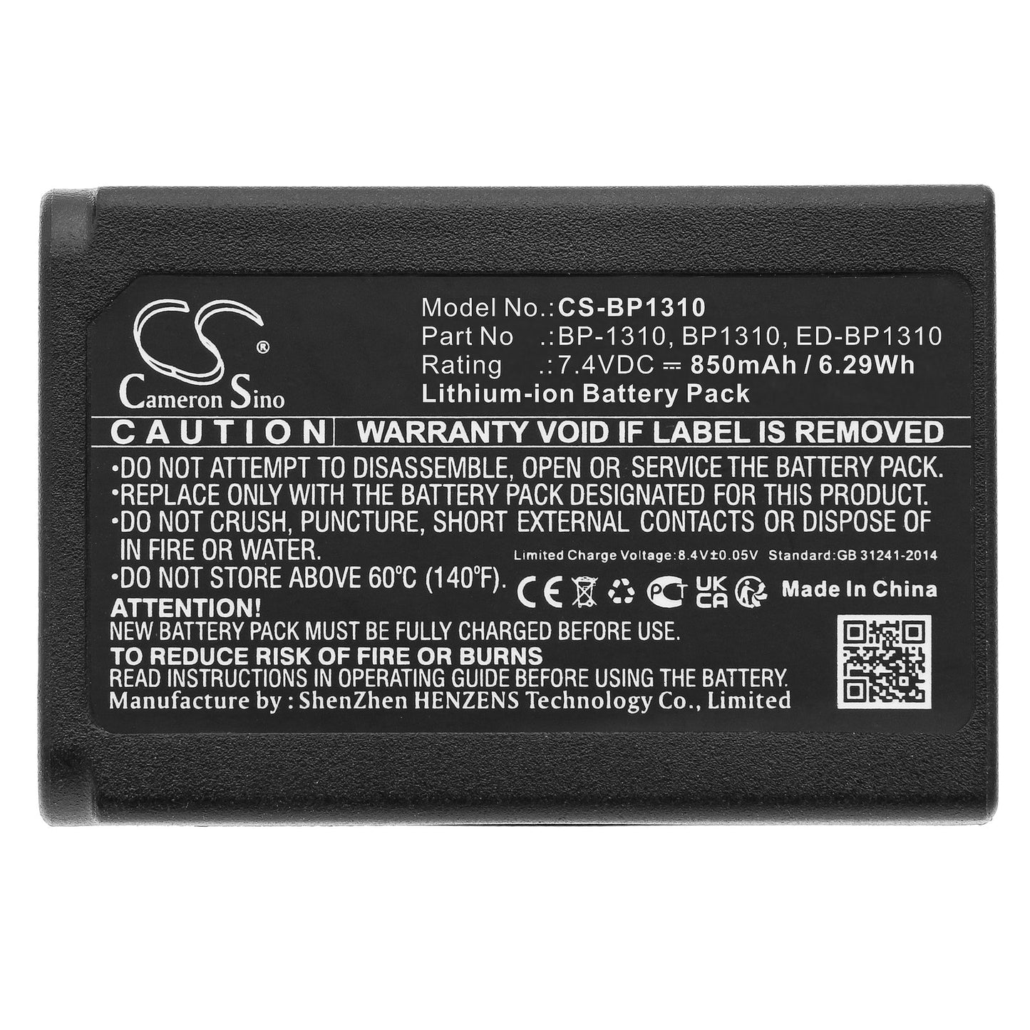 Replacement Battery for Samsung NX10 – Camera – 850mAh / 6.29Wh / 7.4V