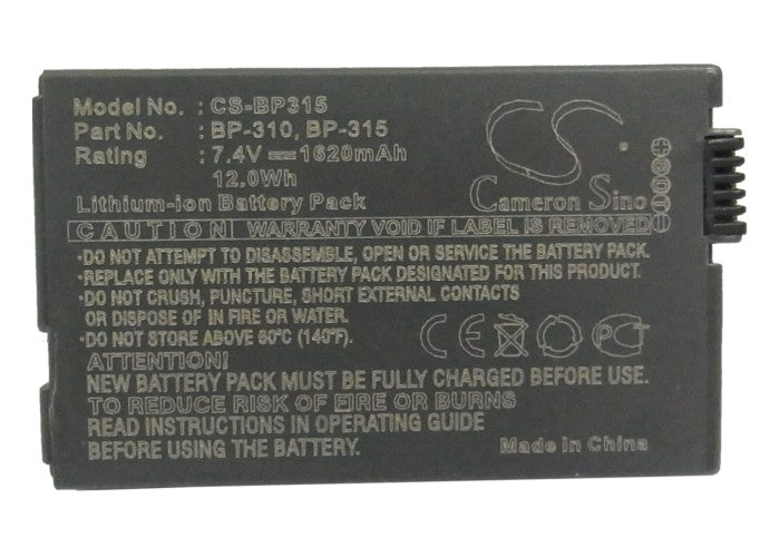Replacement Battery for Canon DC51 – Camera – 1620mAh / 7.4V