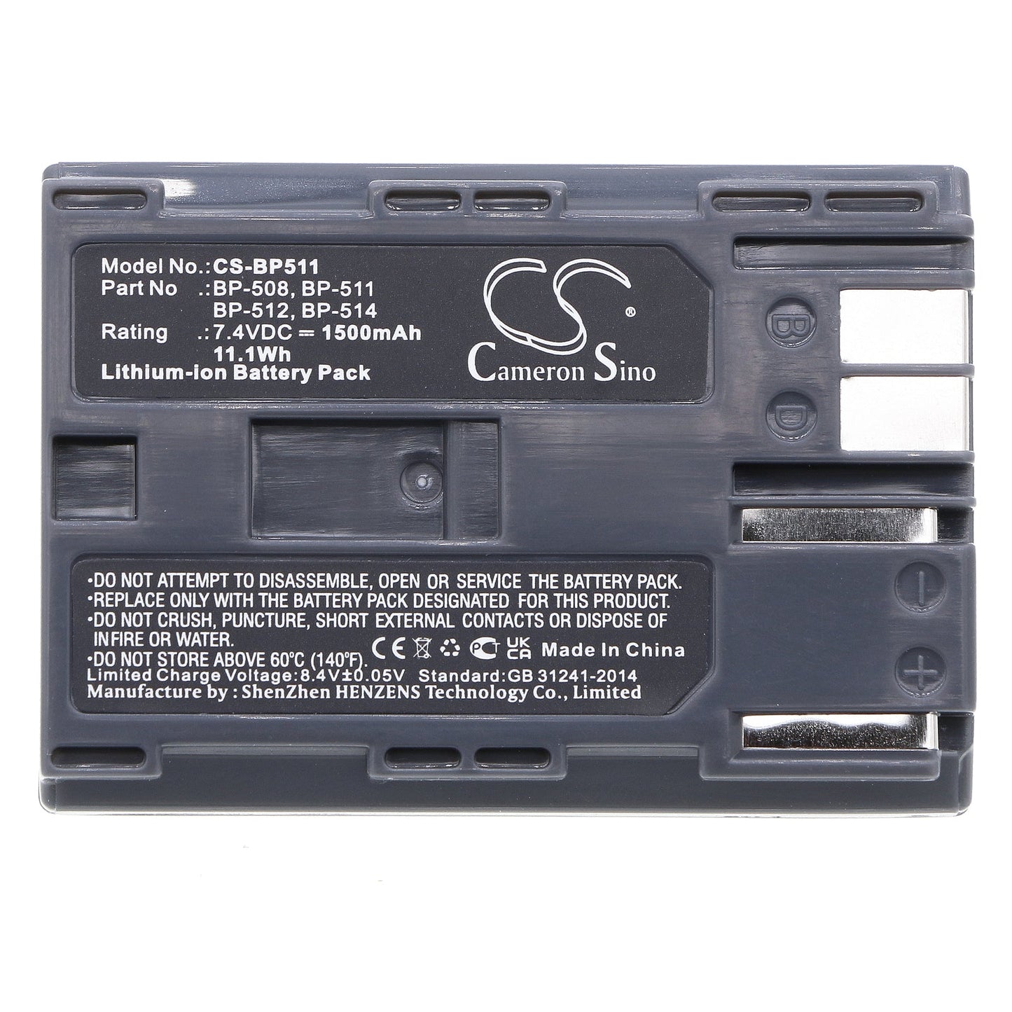 Replacement Battery for Canon DM-MV100X – Camera – 1500mAh / 7.4V