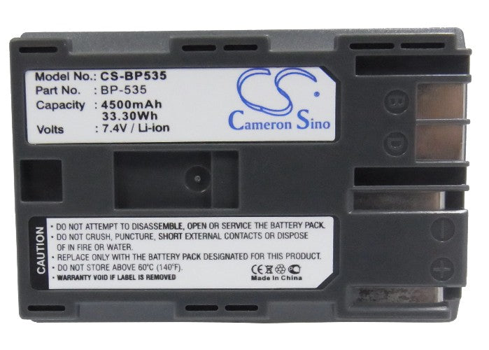 Replacement Battery for Canon DM-MV100X – Camera – 4500mAh / 7.4V