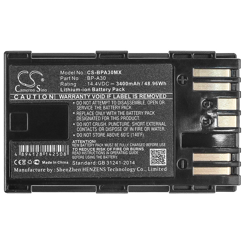 Replacement Battery for Canon CA-CP200L – Camera – 3400mAh / 48.96Wh / 14.4V