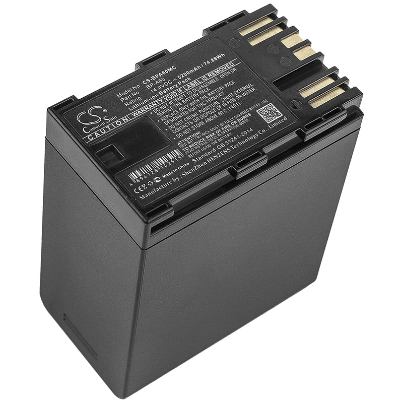 Replacement Battery for Canon CA-CP200L – Camera – 5200mAh / 74.88Wh / 14.4V