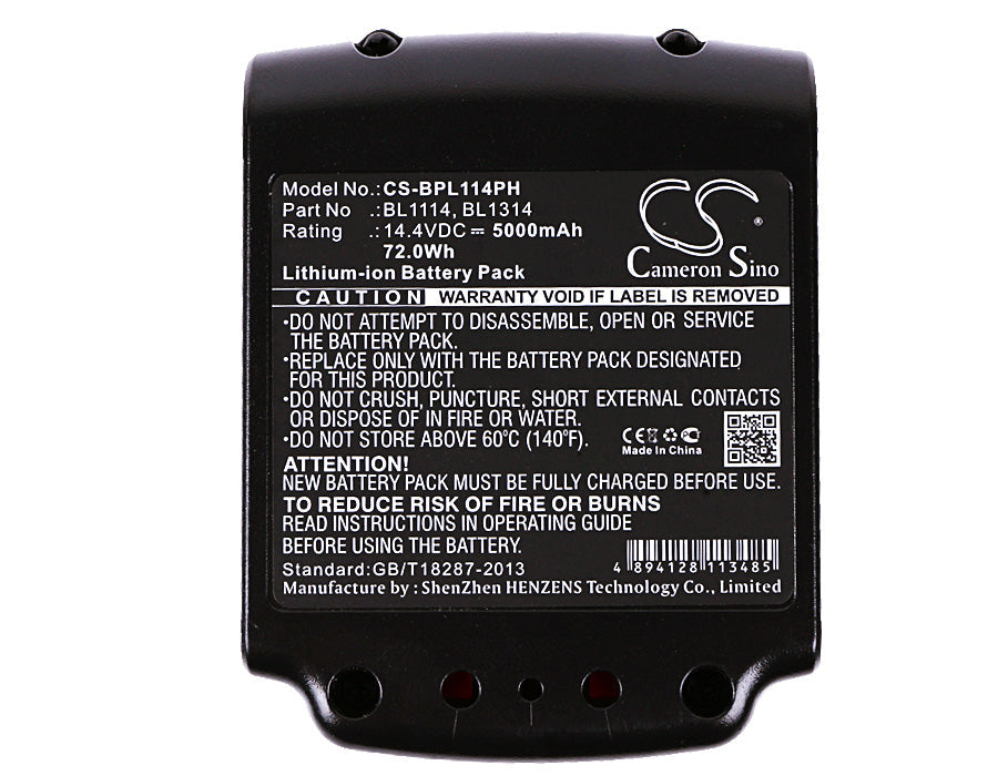 Replacement Battery for Black & Decker ASL146BT12A – Power Tools – 5000mAh / 72.00Wh / 14.4V