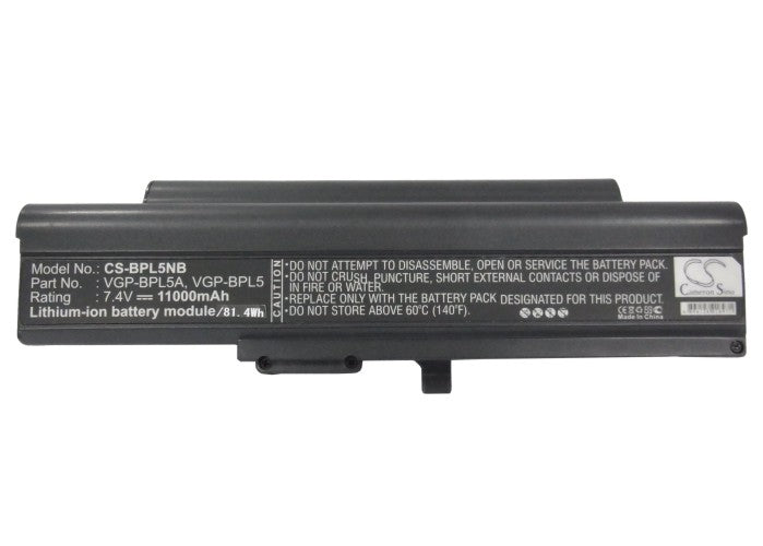 Replacement Battery for Sony VAIO VGN-TX15C/W – Notebook, Laptop – 11000mAh / 7.4V