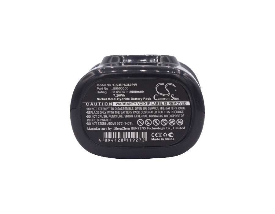 Replacement Battery for Black & Decker FS360 – Power Tools – 2000mAh / 7.20Wh / 3.6V