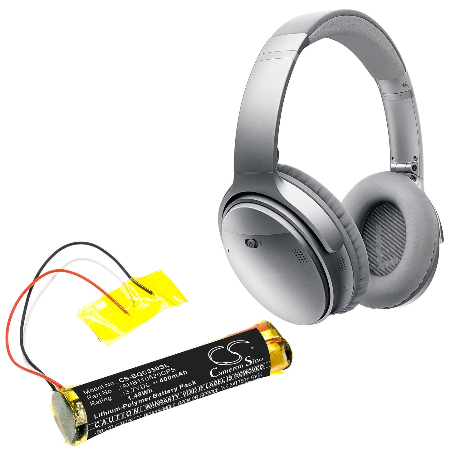 Replacement Battery for Bose 419811 – Wireless Headset – 400mAh / 1.48Wh / 3.7V