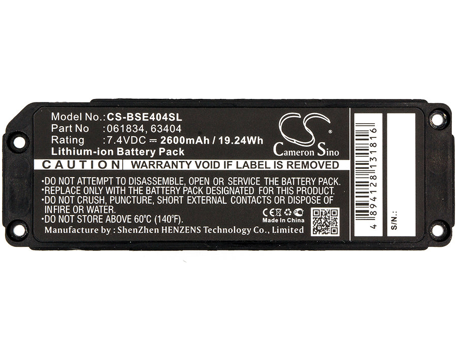Replacement Battery for Bose 413295 – 2600mAh / 19.24Wh