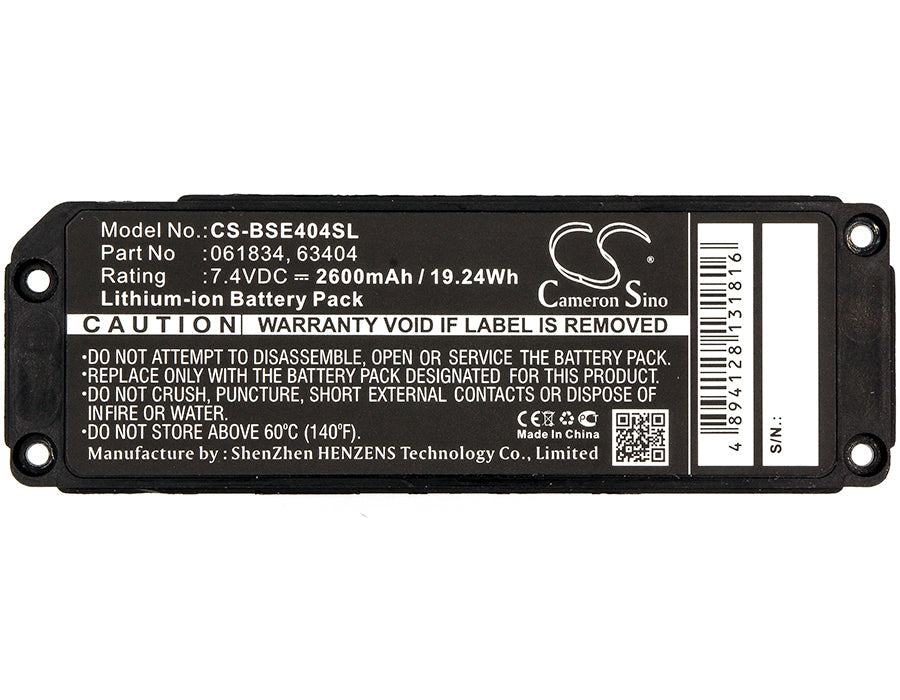 Replacement Battery for Bose 413295 – Speaker – 2600mAh / 19.24Wh / 7.4V