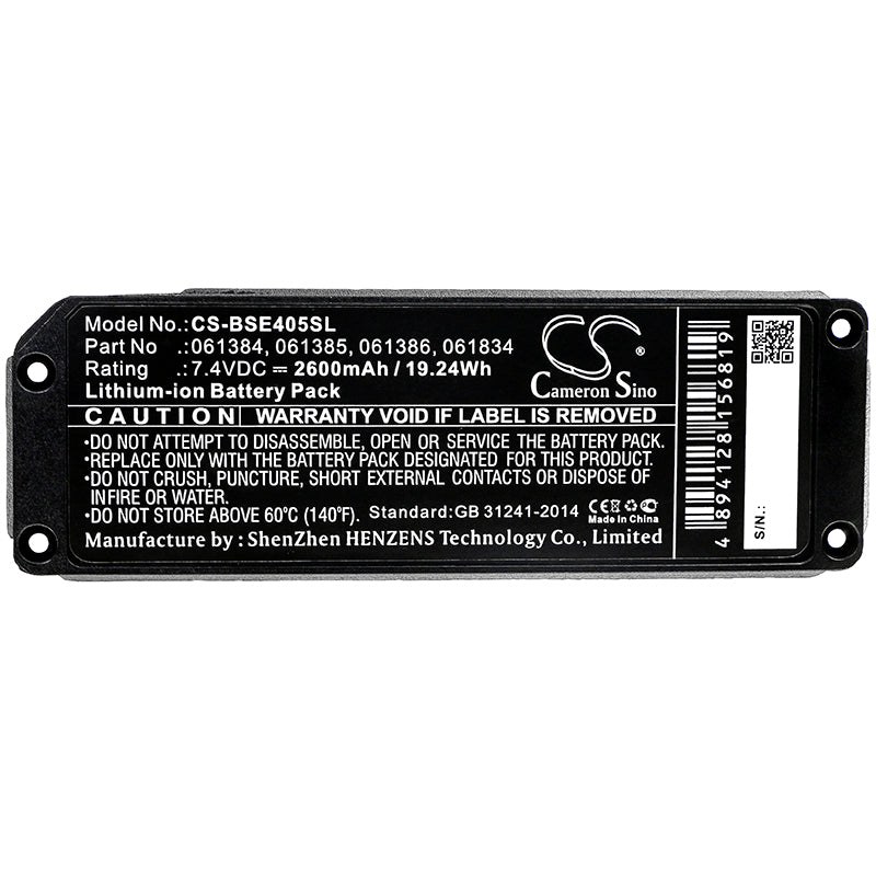 Replacement Battery for BOSE 413295 – 2600mAh / 19.24Wh
