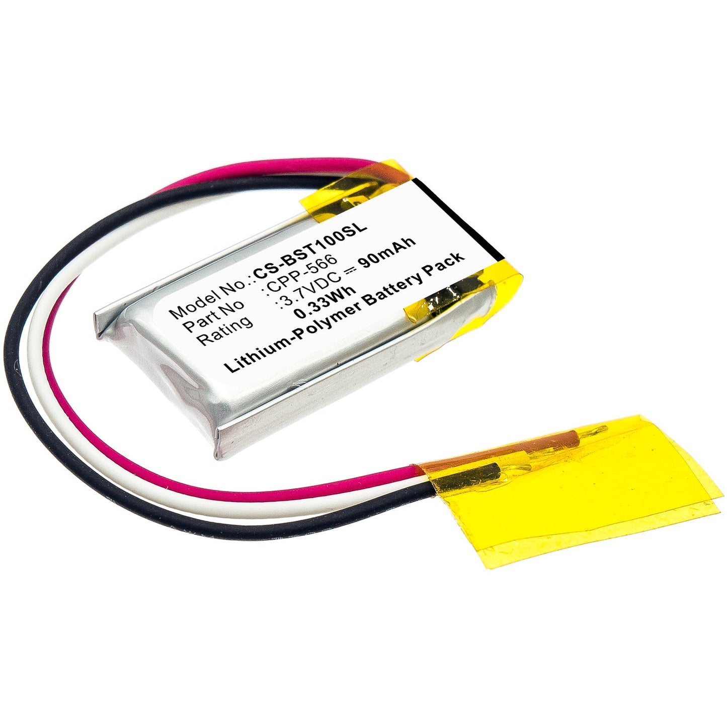 Replacement Battery for Beats PB1 – Wireless Headset – 90mAh / 0.33Wh / 3.7V