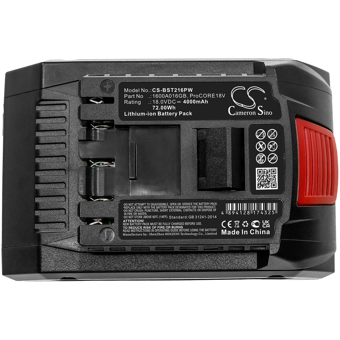 Replacement Battery for Bosch  GBH 18V-34 CF – Power Tools – 4000mAh / 72.00Wh / 18.0V