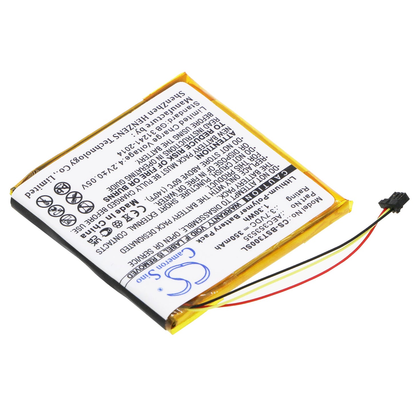 Replacement Battery for Beats Solo 2.0 – Wireless Headset – 350mAh / 1.30Wh / 3.7V