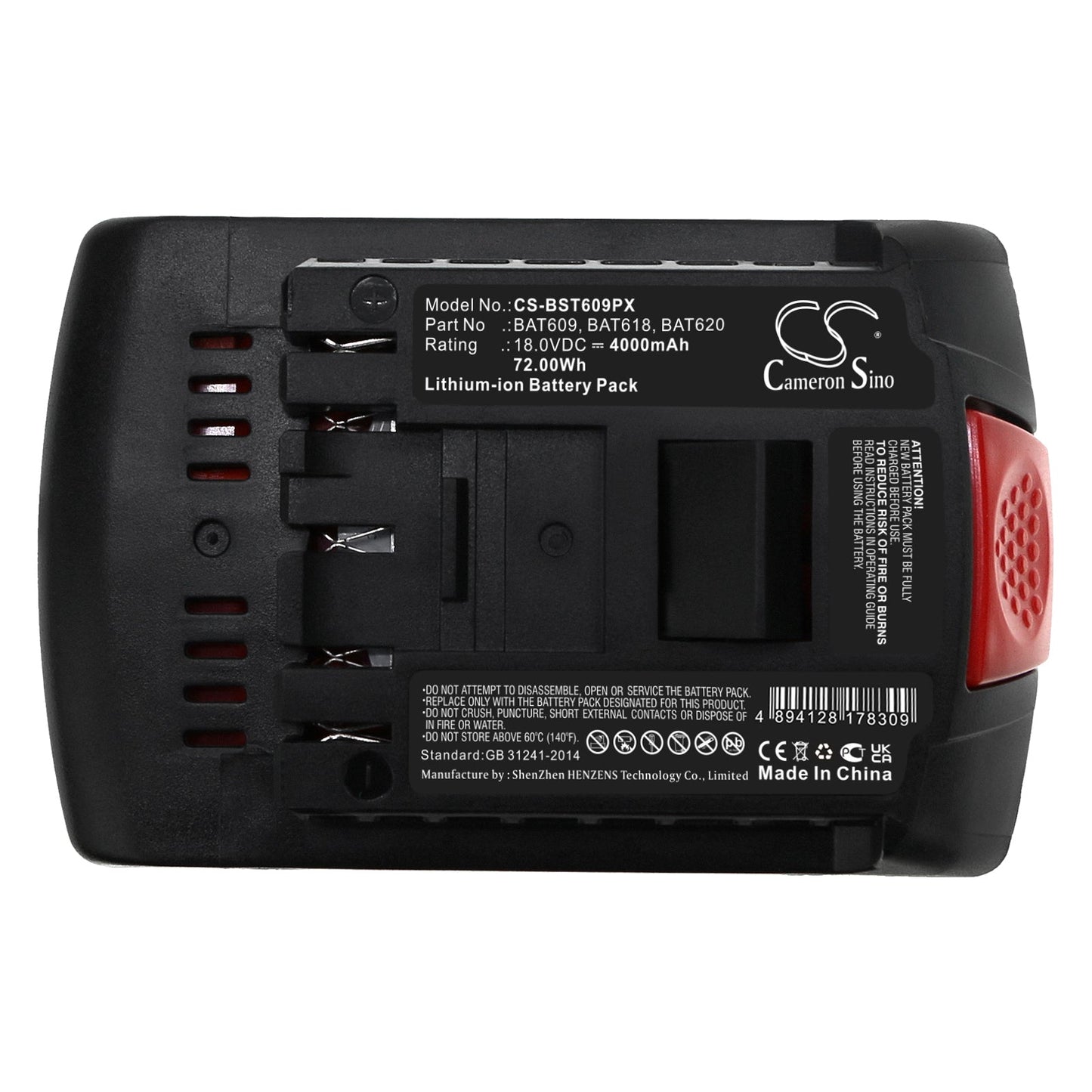Replacement Battery for Bosch 17618 – Power Tools – 4000mAh / 72.00Wh / 18.0V
