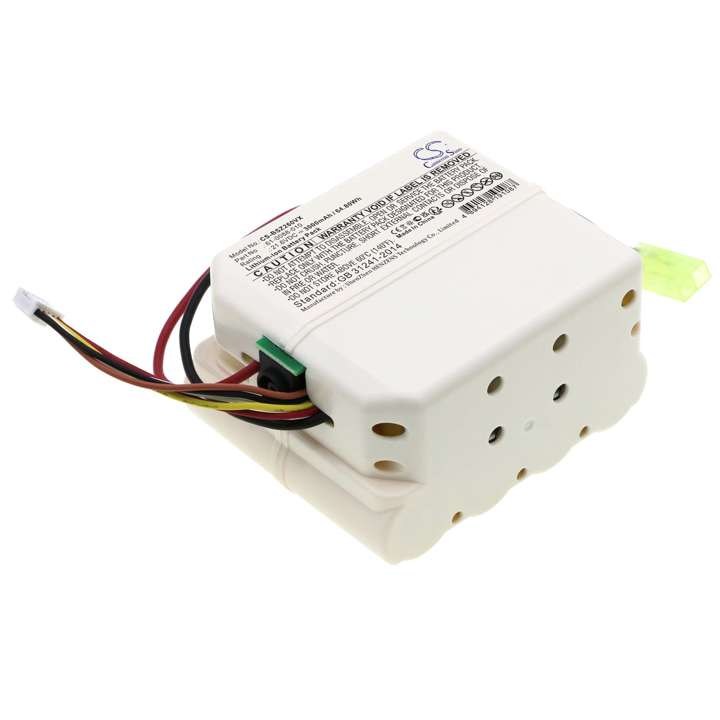 Replacement Battery for Bissell 2602C – Vacuum – 3000mAh / 64.8Wh / 21.6V