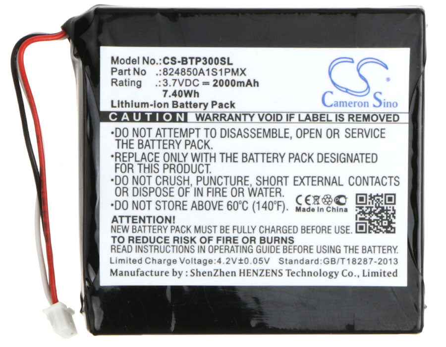 Replacement Battery for Blaupunkt TravelPilot TP300 – GPS, Navigator – 2000mAh / 7.40Wh / 3.7V