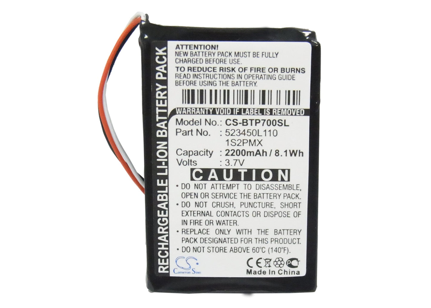 Replacement Battery for Blaupunkt TravelPilot 500 – GPS, Navigator – 2200mAh / 3.7V