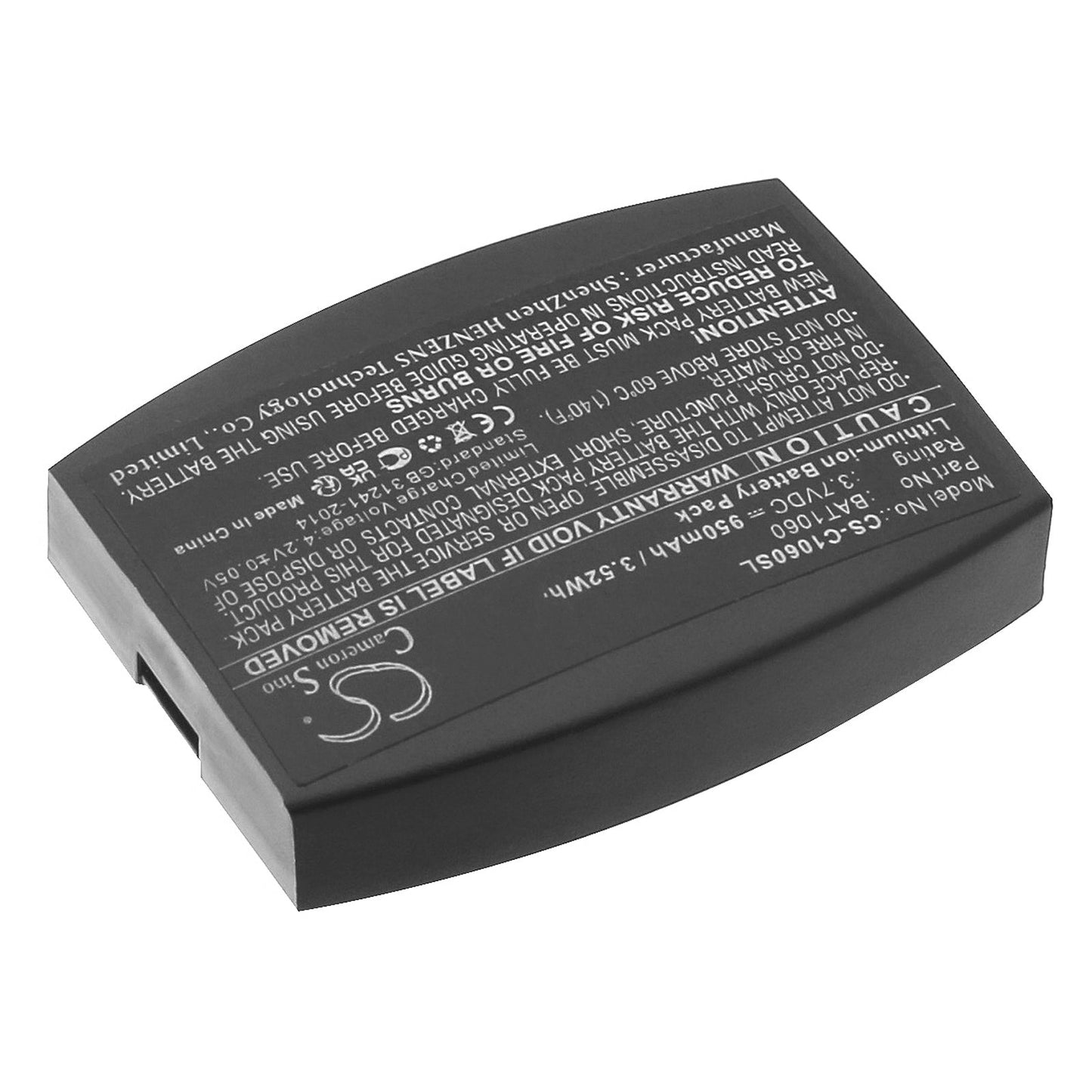 Replacement Battery for 3M C1060 – Wireless Headset – 950mAh / 3.52Wh / 3.7V