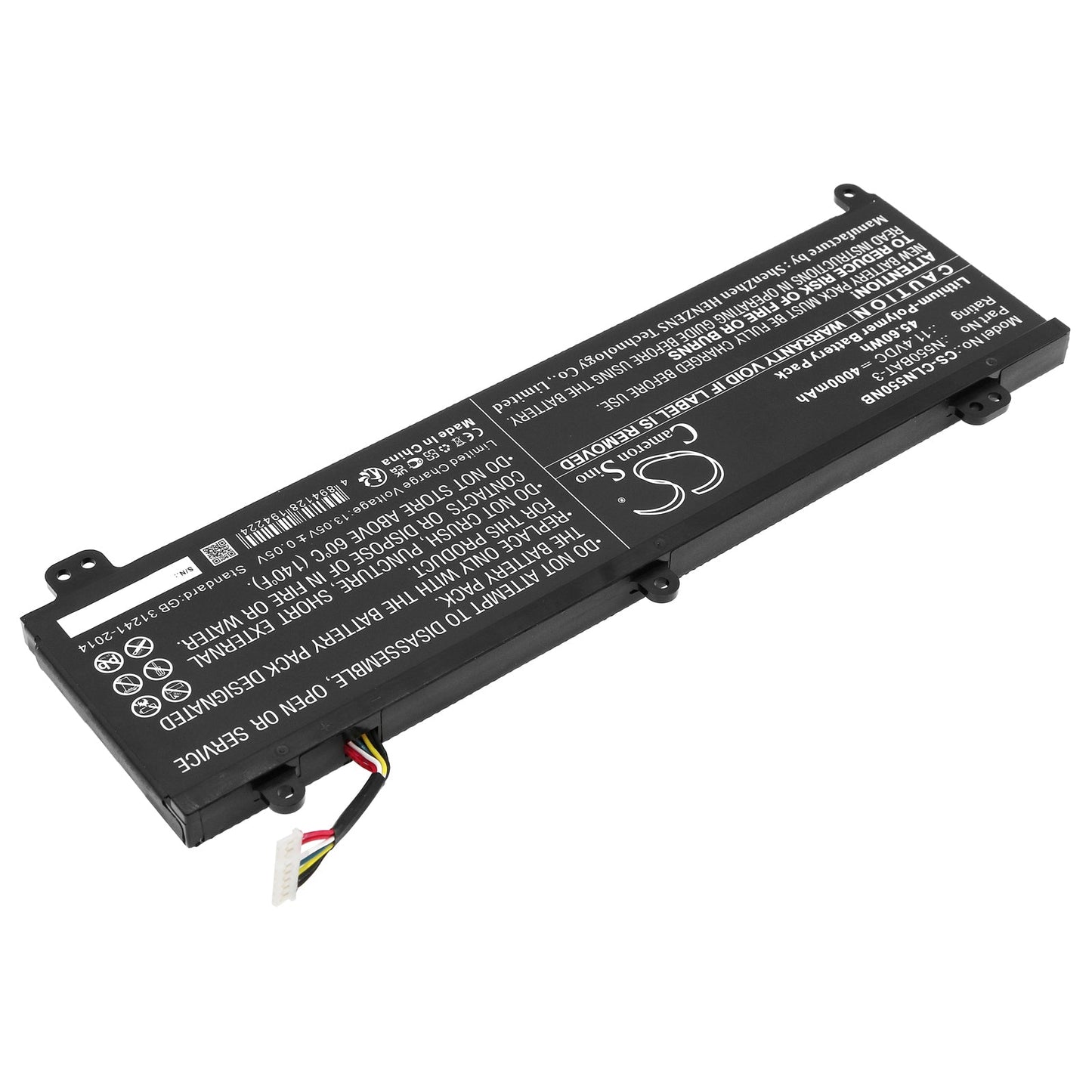 Replacement Battery for Clevo  N550RN – Notebook, Laptop – 4000mAh / 45.60Wh / 11.4V
