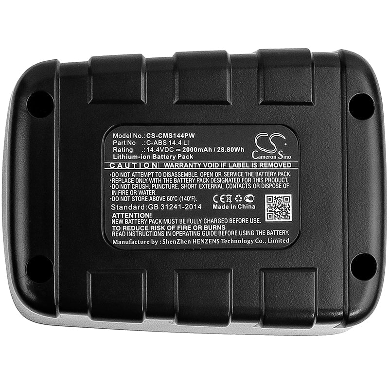 Replacement Battery for CMI  C-AS 14.4 – Power Tools – 2000mAh / 28.80Wh / 14.4V