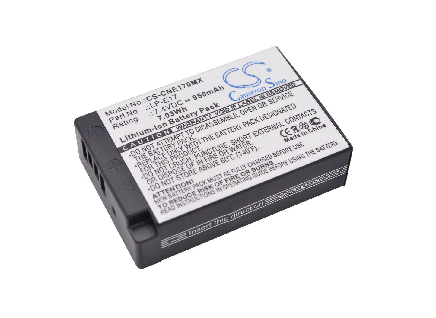 Replacement Battery for Canon EOS 200D – Camera – 950mAh / 7.03Wh / 7.4V