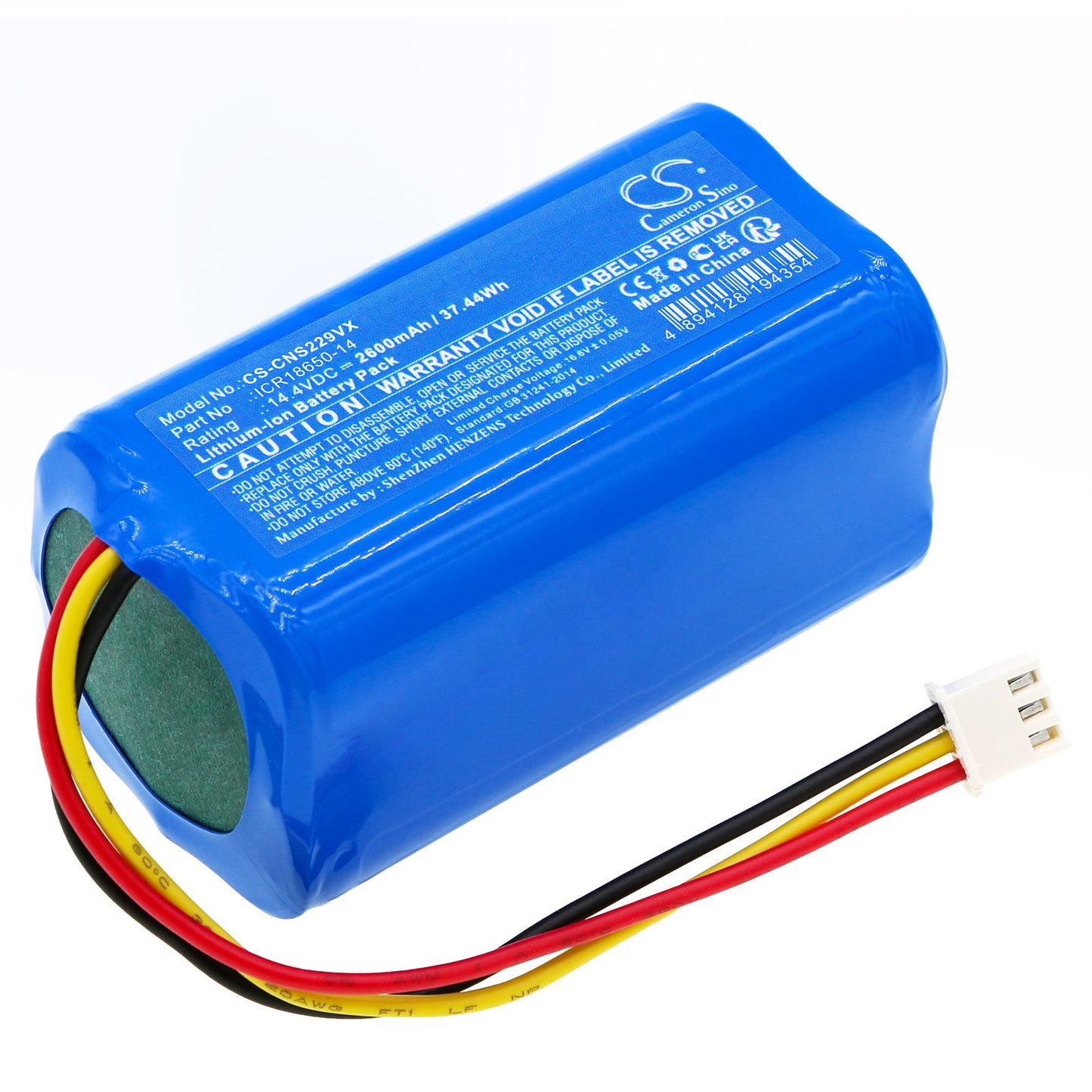 Replacement Battery for Ikohs Create Netbot S18 – Vacuum – 2600mAh / 37.44Wh / 14.4V