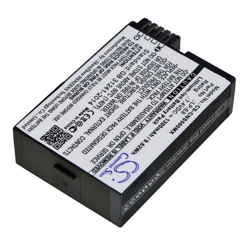 Replacement Battery for Canon EF-S – Camera – 1100mAh / 8.14Wh / 7.4V