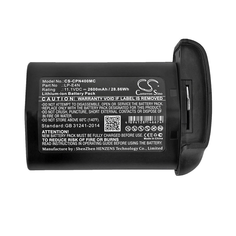 Replacement Battery for Canon 1D Mark 3 – Camera – 2600mAh / 28.86Wh / 11.1V