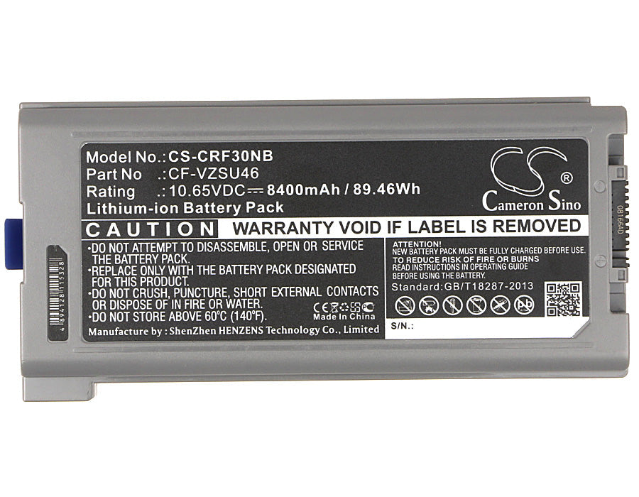 Replacement Battery for Panasonic CF-30 – Notebook, Laptop – 8400mAh / 89.46Wh / 10.65V