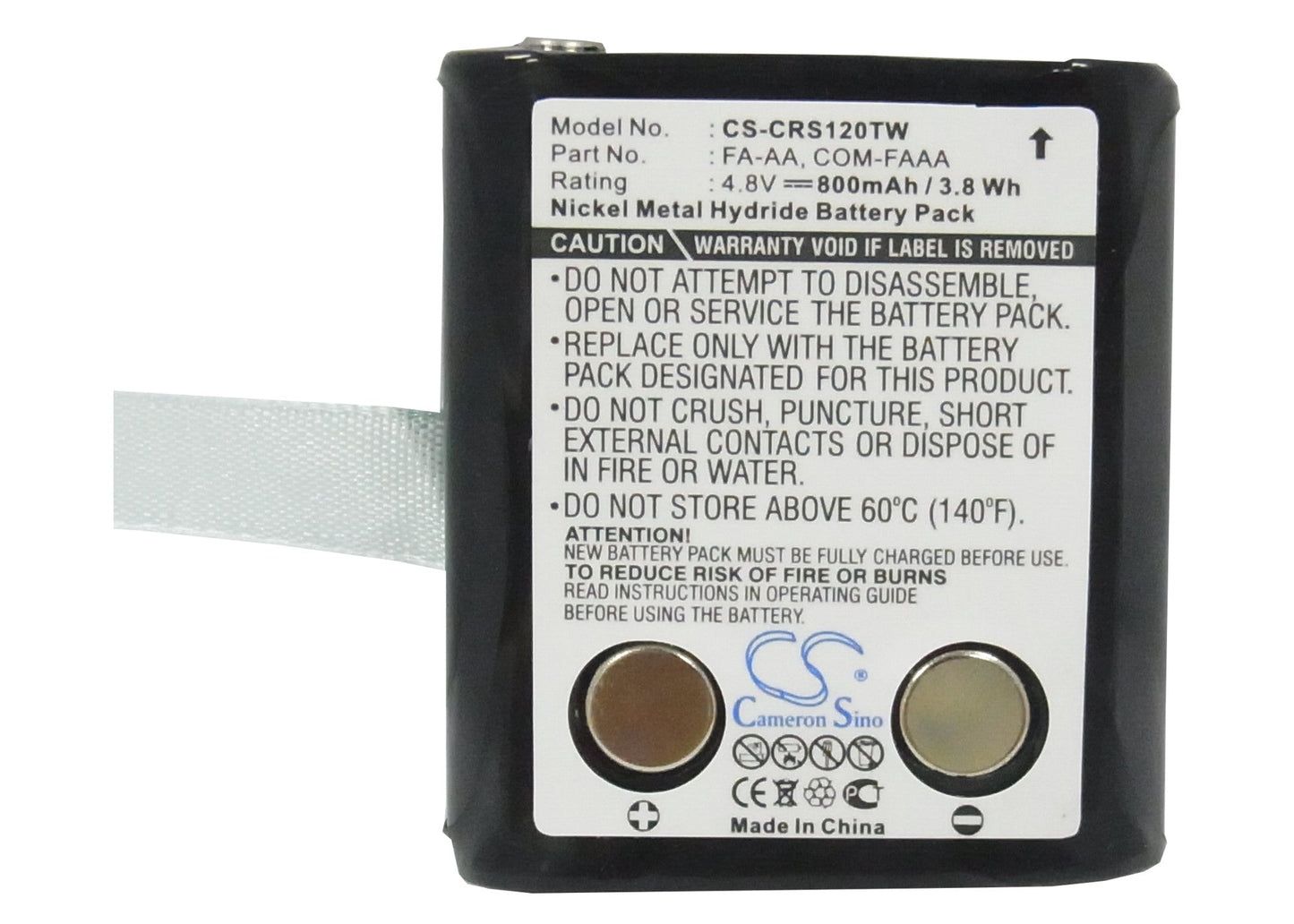 Replacement Battery for Cobra FRS117 – Two-Way Radio – 800mAh / 4.8V
