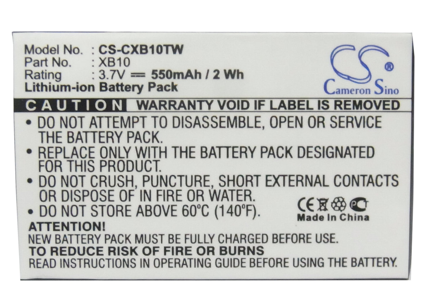 Replacement Battery for Xact Communication Wristlinx x2x – Two-Way Radio – 550mAh / 3.7V