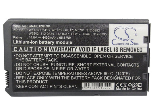 Replacement Battery for DELL  Inspiron 1000 – Notebook, Laptop – 4400mAh / 14.8V