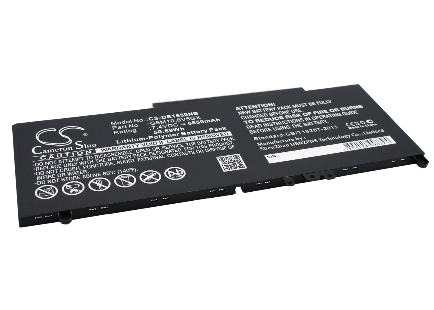 Replacement Battery for DELL Latitude 14 5000 – Notebook, Laptop – 6850mAh / 50.69Wh / 7.4V