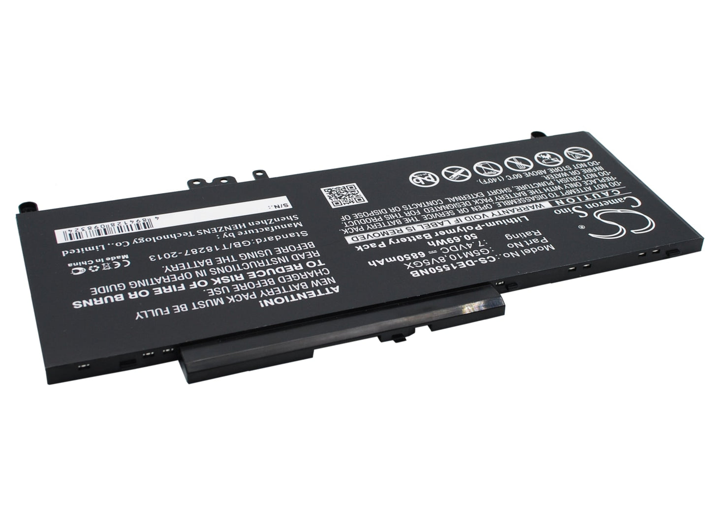 Replacement Battery for DELL Latitude 14 5000 – Notebook, Laptop – 6850mAh / 50.69Wh / 7.4V